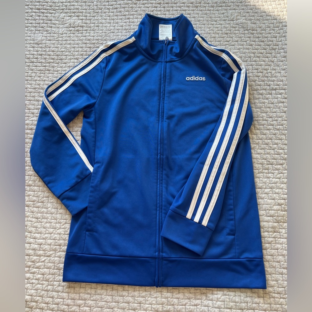 Adidas Blue Full Zip Jacket Size Youth M (10-12)